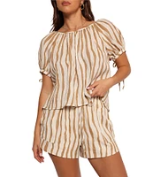 Petal & Pup Maggie Stripe Print Two Piece Short Set
