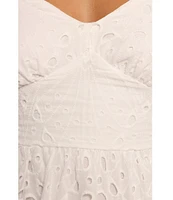 Petal & Pup Yasmin Eyelet V-Neck Sleeveless Midi Dress