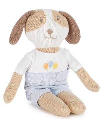 Petit Ami Baby Boy 14#double; Plush Birthday Dog Hand-Knit Plush Doll