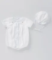 Petit Ami Baby Boys Newborn-9 Months Short-Sleeve Baseball Bodysuit