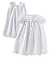 Petit Ami Baby Girls 3-12 Months Eyelet Christening Gown