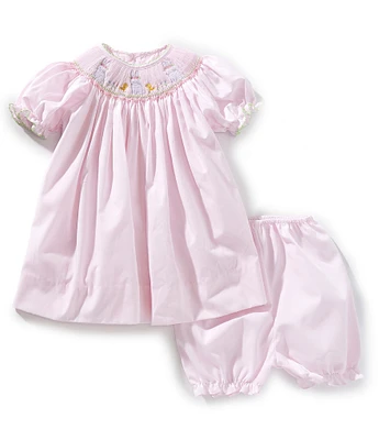 Petit Ami Baby Girls 3-24 Months Puffed-Sleeve Easter Bunny Shift Dress