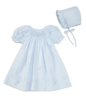 Petit Ami Baby Girls Preemie-Newborn Smocked Dress