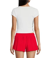 Philcos David Bowie Rebel Rebel Graphic Short Sleeve Cropped T-Shirt
