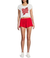 Philcos David Bowie Rebel Rebel Graphic Short Sleeve Cropped T-Shirt