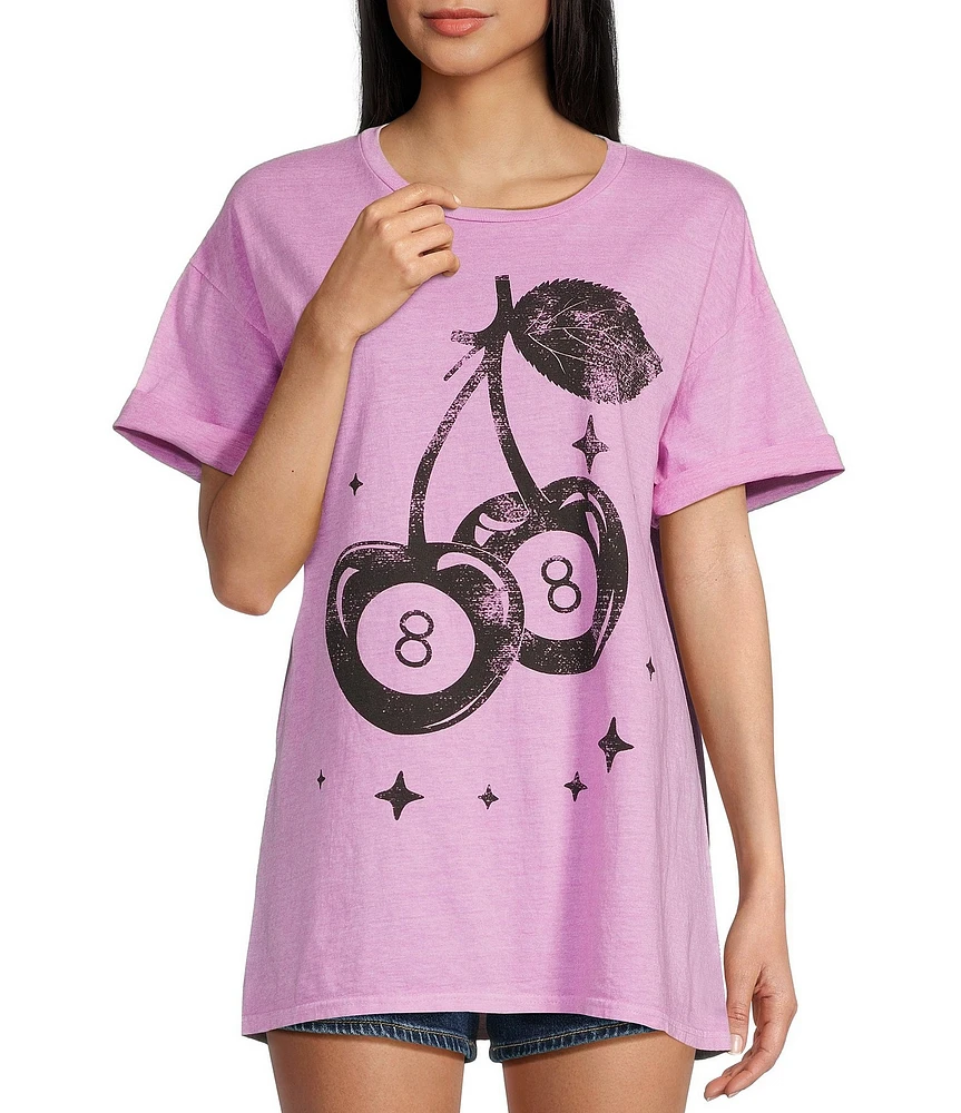 Philcos Short Sleeve Cherry Eight-Ball Screen Printed T-Shirt