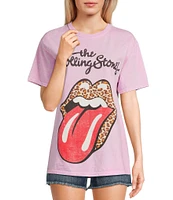 Philcos The Rolling Stones Cheetah Lips Crewneck Short Sleeveless T-Shirt