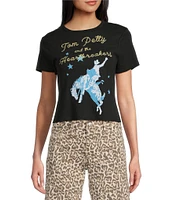 Philcos Tom Petty Horse Graphic Crewneck Short Sleeve Cropped Tee