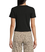 Philcos Tom Petty Horse Graphic Crewneck Short Sleeve Cropped Tee