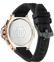 Philipp Plein Men's Chrono Royal Black Silicone Two Tone Strap Watch