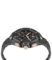 Philipp Plein Men's Chrono Royal Black Tone Stainless Steel Bracelet Watch