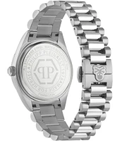 Philipp Plein Men's Date Superlative Crystal Quartz Analog Stainless Steel Bracelet Watch