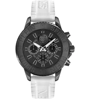 Philipp Plein Men's Glam Chronograph White Silicone Strap Watch