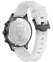 Philipp Plein Men's Glam Chronograph White Silicone Strap Watch