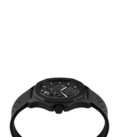 Philipp Plein Men's Skeleton Spectre Automatic Solid Black Silicone Strap Watch