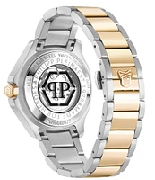 Philipp Plein Men's Skeleton Spectre Automatic Two Tone Stainless Steel Bracelet Watch