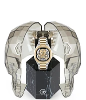 Philipp Plein Men's Skeleton Spectre Automatic Two Tone Stainless Steel Bracelet Watch