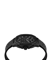 Philipp Plein Men's Skeleton Spectre Quartz Chronograph Solid Black Silicone Strap Watch