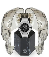 Philipp Plein Men's The Kull Synthetic Quartz Analog Clear Silicone Strap Watch