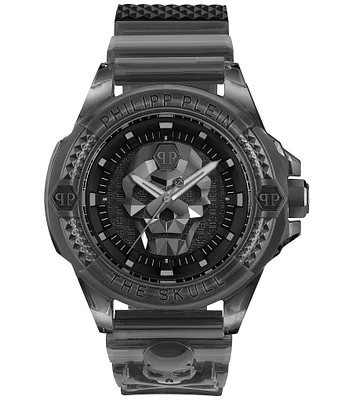 Philipp Plein Men's The Kull Synthetic Quartz Analog Grey Silicone Strap Watch