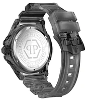 Philipp Plein Men's The Kull Synthetic Quartz Analog Grey Silicone Strap Watch