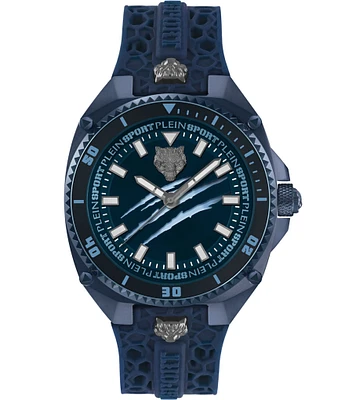 Philipp Plein Men's Thunder Force Analog Blue Silicone Strap 47mm Watch