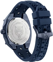 Philipp Plein Men's Thunder Force Analog Blue Silicone Strap 47mm Watch