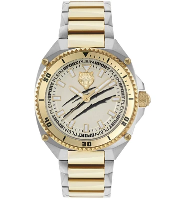 Philipp Plein Men's Thunder Force Analog Two Tone Stainless Steel Bracelet 47mm Watch