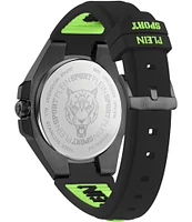 Philipp Plein Men's Sport Tigermaster Analog Black Silicone Strap 47mm Watch