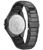 Philipp Plein Men's Tigermaster Analog Black Stainless Steel Bracelet 47mm Watch