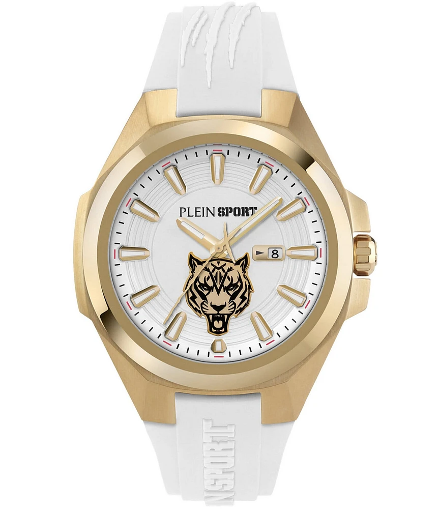 Philipp Plein Men's Tigermaster Analog Silicone Strap 47mm Watch