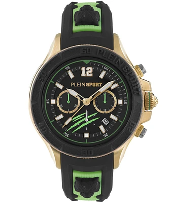 Philipp Plein Men's Warrior Sport Tech Chronograph Black/ Silicone Strap Watch