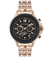 Philipp Plein Men's Warrior Tech Chronograph Rose Gold Tone Stainless Steel Bracelet Watch