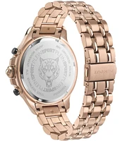 Philipp Plein Men's Warrior Tech Chronograph Rose Gold Tone Stainless Steel Bracelet Watch