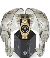 Philipp Plein Women's Queen Quartz Analog Black Dial Gold Stainless Steel Bracelet Watch