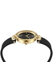 Philipp Plein Women's Supernova Analog Gold Metal Black Silicone Strap Watch