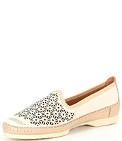 Pikolinos Aguilas Leather Perforated Detail Slip-On Flats