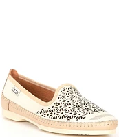 Pikolinos Aguilas Leather Perforated Detail Slip-On Flats