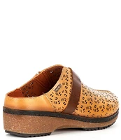 Pikolinos Granada Perforated Leather Clogs