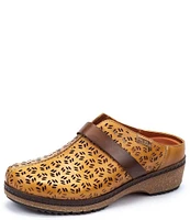 Pikolinos Granada Perforated Leather Clogs