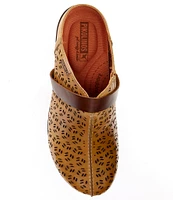 Pikolinos Granada Perforated Leather Clogs