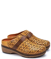 Pikolinos Granada Perforated Leather Clogs