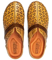 Pikolinos Granada Perforated Leather Clogs