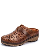 Pikolinos Granada Perforated Leather Clogs