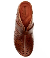 Pikolinos Granada Perforated Leather Clogs