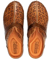 Pikolinos Granada Perforated Leather Clogs