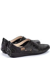 Pikolinos Jerez Floral Leather Cut-Out Detail Slip-On Moccasins