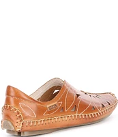 Pikolinos Jerez Floral Leather Cut-Out Detail Slip-On Moccasins