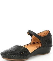 Pikolinos Puerto Vallarta Leather Mary Jane Wedge Flats