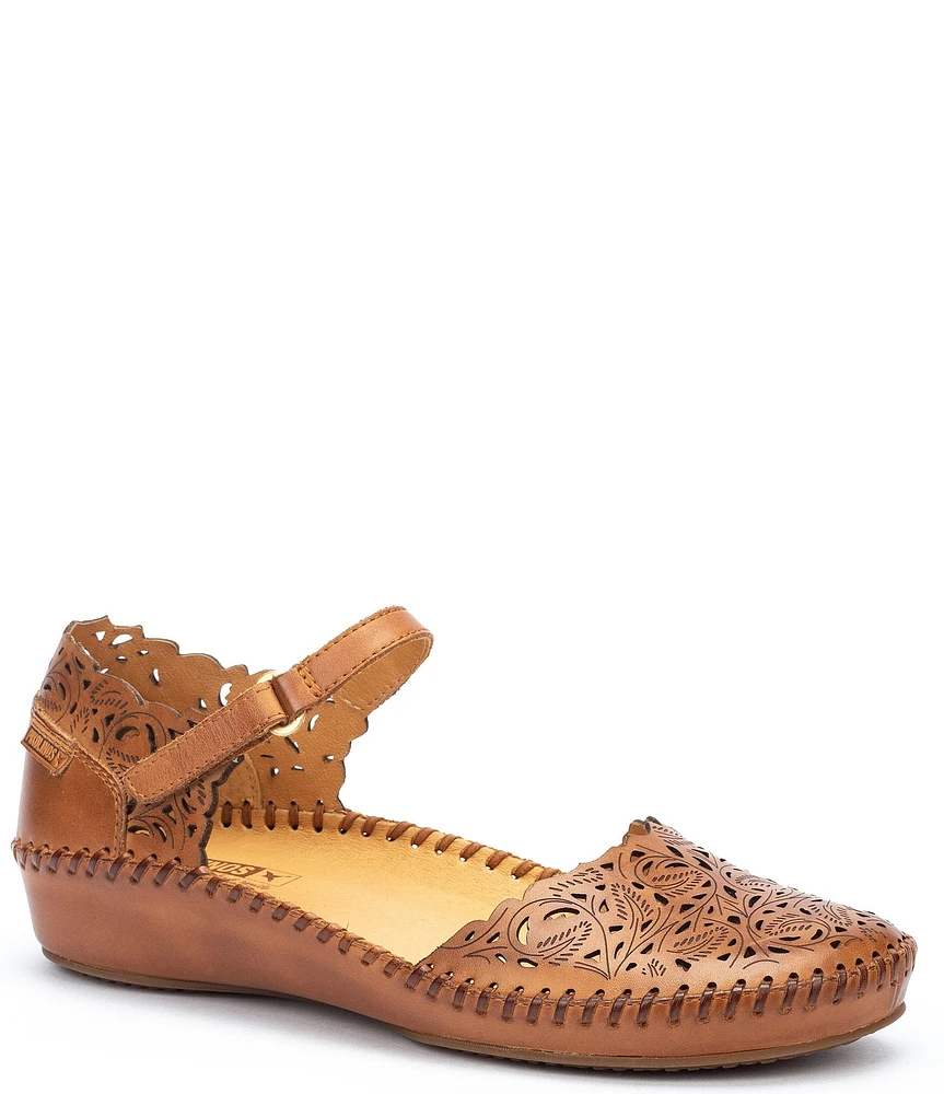 Pikolinos Puerto Vallarta Leather Mary Jane Wedge Flats